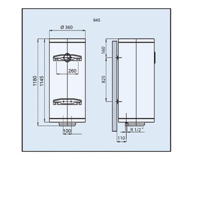 Водонагреватель LEOV LV Slim 80 l (80L Slim)