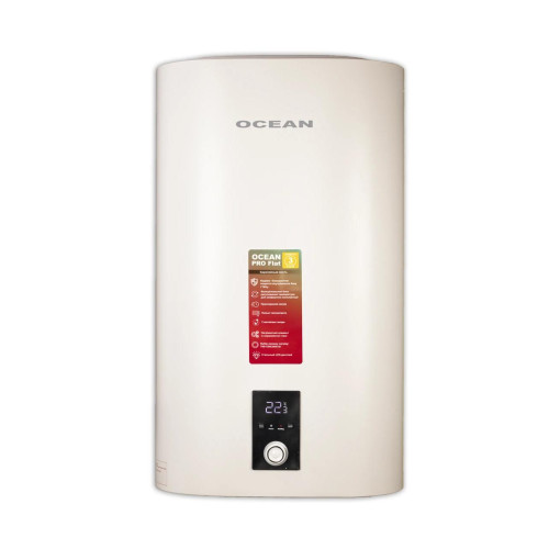 Бойлер OCEAN FLAT DIGITAL 80л 2,0 кВт емальований бак мокрий ТЕН