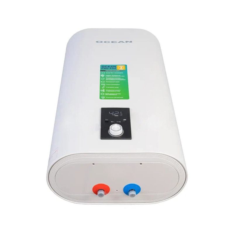 Бойлер OCEAN FLAT DIGITAL 80л 2,0 кВт емальований бак сухий ТЕН