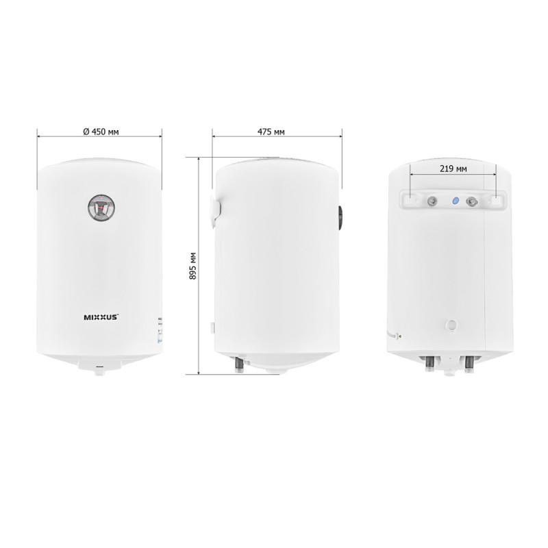 Бойлер MIXXUS EWH-07100 ROUND WET 100 л, 1,5 kW мокрый тен