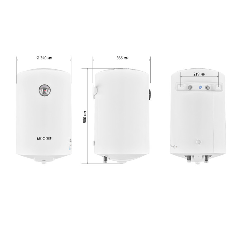 Бойлер MIXXUS EWH-07030 ROUND WET 30 л, 1,5 kW мокрий тен 