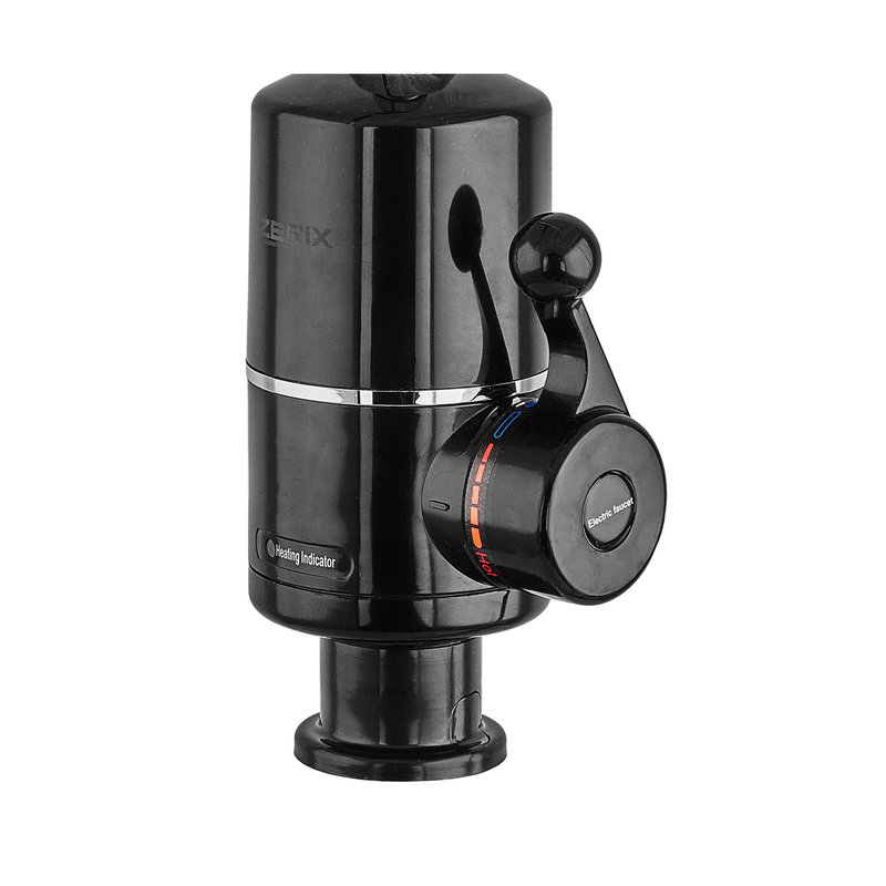 Проточный водонагреватель ZERIX ELW06-EF-2BLACK (ELW06-EF-B BLACK) 3,3 kW с индикатором температуры, черный