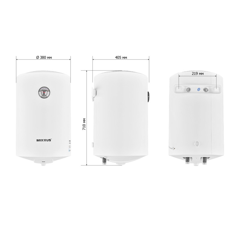 Бойлер MIXXUS EWH-07050 ROUND WET 50 л, 1,5 kW мокрий тен 