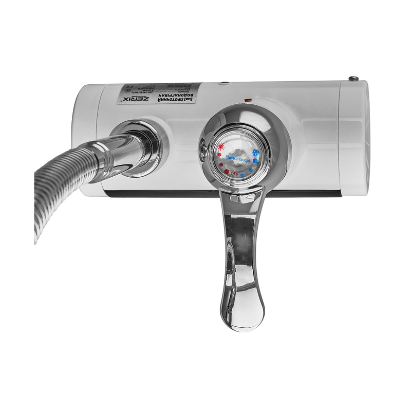 Проточний водонагрівач ZERIX ELW21-EF 3,3 kW з індикатором температури, рефлекторний вилив 