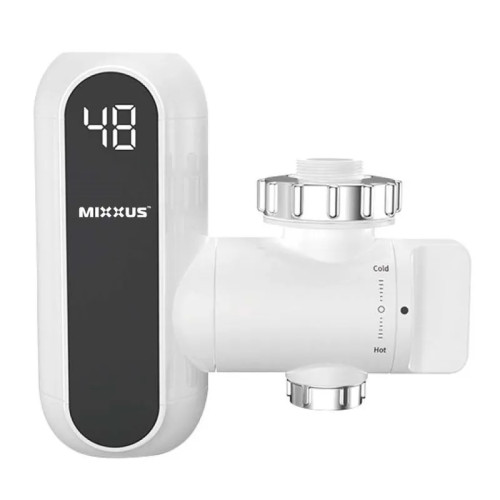 Проточний водонагрівач MIXXUS Electra 650-E 3,3 kW з індикатором температури, кріпленням на вилив Проточний водонагрівач MIXXUS Electra 650-E 3,3 kW з індикатором температури, кріпленням на вилив