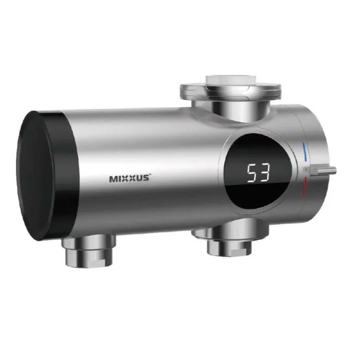 Проточный водонагреватель MIXXUS Electra 770-E CHROME 3,3 kW с индикатором температуры, креплением на излив