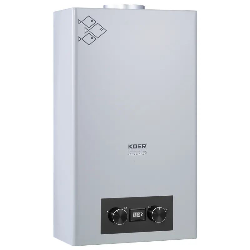 Газова колонка KOER KWH.G0110 GRAY 10 л/хв, димохідна, сірий 
