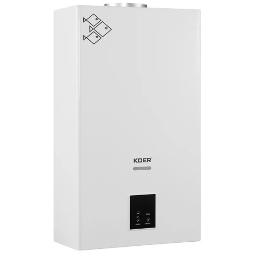 Газовая колонка KOER KWH.G0210 WHITE 10 л/мин, дымоходная с модуляцией, белый 