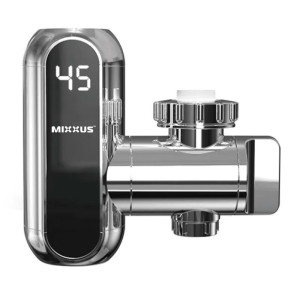 Проточный водонагреватель MIXXUS Electra 650-E CHROME 3,3 kW с индикатором температуры, креплением на излив