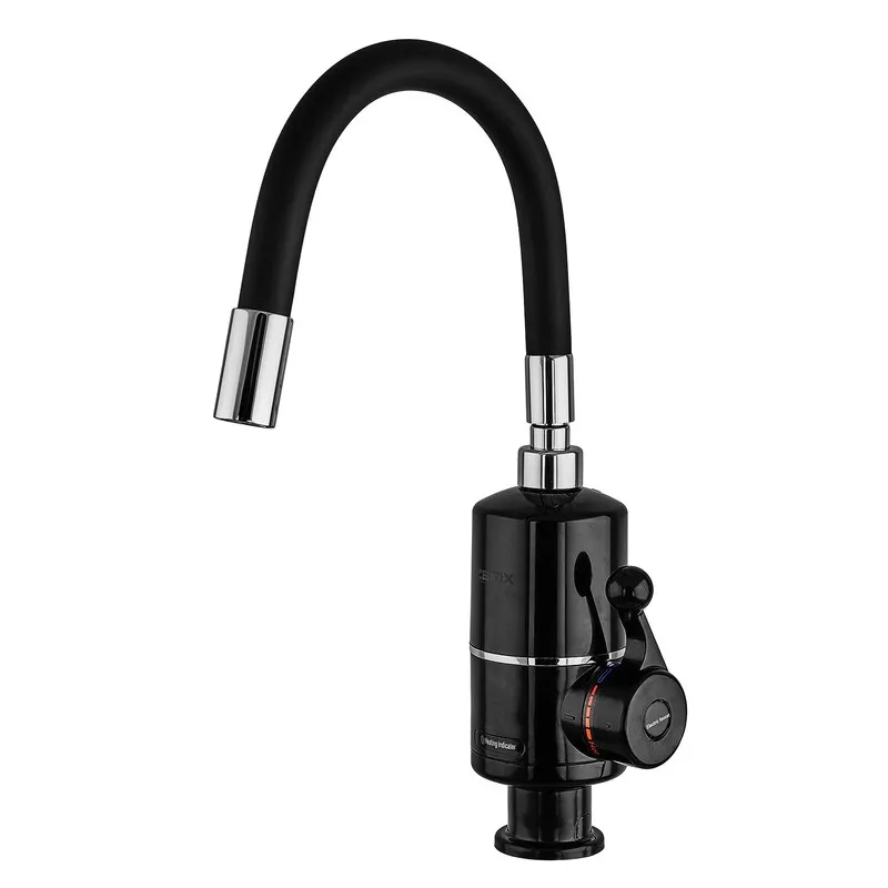 Проточный водонагреватель ZERIX ELW06-EF-2BLACK (ELW06-EF-B BLACK) 3,3 kW с индикатором температуры, черный