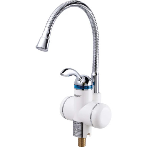 Проточный водонагреватель ZERIX ELW01-F 3,3 kW, рефлекторное излияние, на мойку Проточный водонагреватель ZERIX ELW01-F 3,3 kW, рефлекторное излияние, на мойку