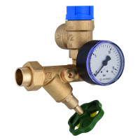 Група безпеки до бойлеру Afriso (77976) DN15 10бар паяне з'єднання Ø 18 мм