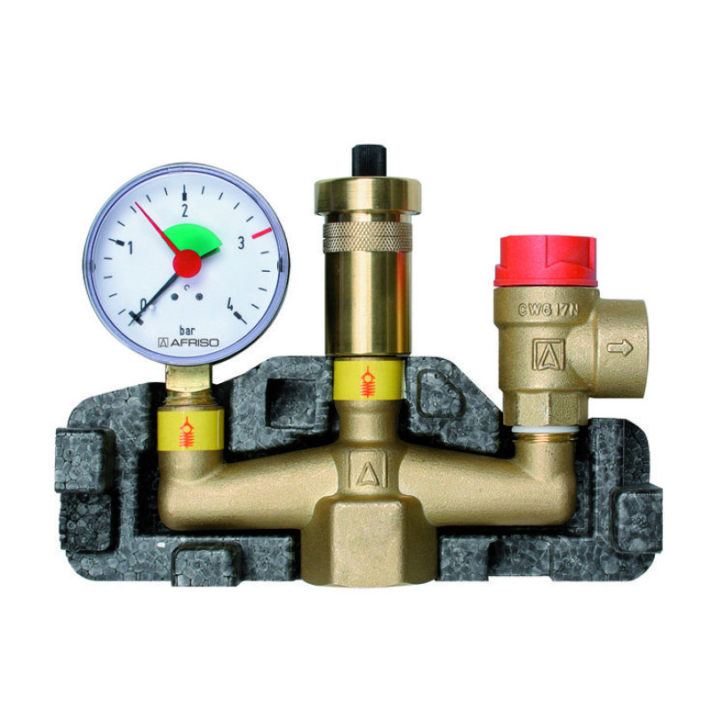 Группа безопасности котла Afriso KSG (77938) 50кВт – 3бар в изоляции