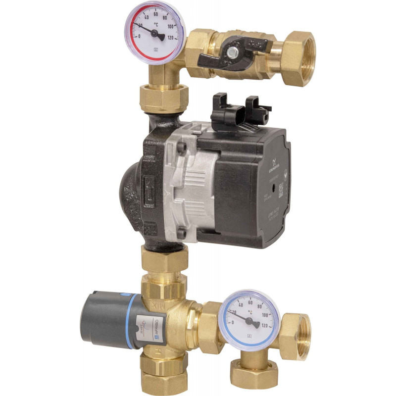 Смесительный  модуль Afriso BTU 501 (9050110) для теплого пола с клапаном АТМ, насос Grundfos UPM3 Auto
