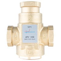 Термічний триходовий клапан AFRISO ATV 334, DN25, Rp 1" Kvs 9, T=50C (1633410)