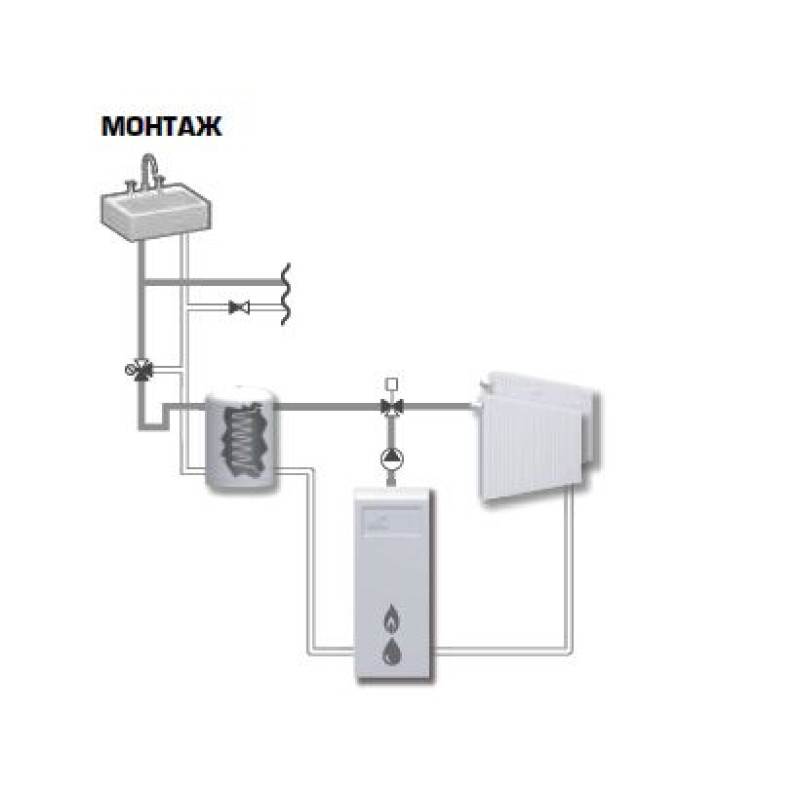 Клапан переключающий ESBE VZC162 DN20 G1" kvs 6,0 230В 2 точки (43060800)