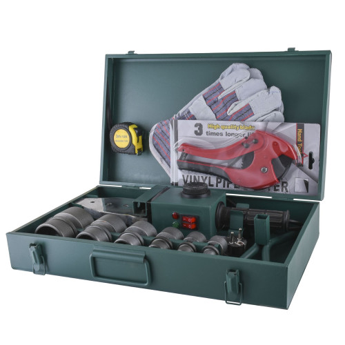 Паяльник VS PLAST 1,6 кВт (в комплекте ножницы,перчатки, рулетка) для PPR Ø20-63