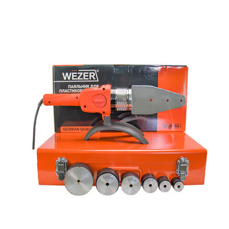 Паяльник для труб ППР WEZER CF-63-15, 2000Вт Ø20-63 мм 