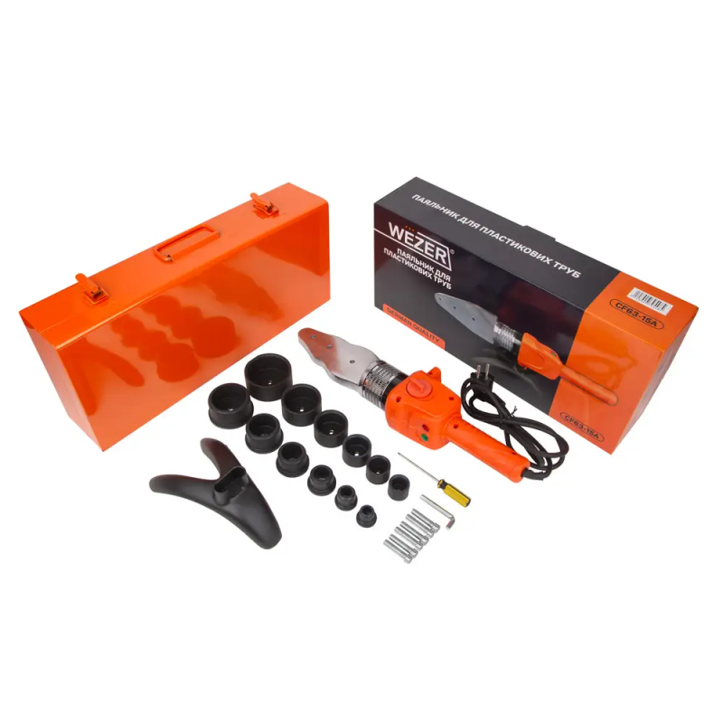 Паяльник для труб ППР WEZER CF-63-15, 2000Вт Ø20-63 мм 