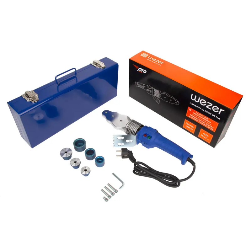 Паяльник для труб WEZER PRO810 1000 Вт 20-63 мм