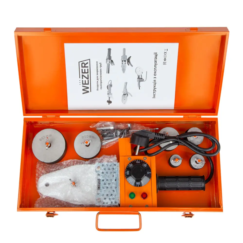 Паяльник для труб WEZER CF-63-1, 800Вт  Ø20-63мм 