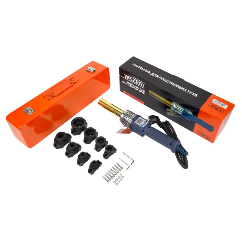 Паяльник для труб ППР WEZER CF-40-B 800Вт Ø20-40 мм