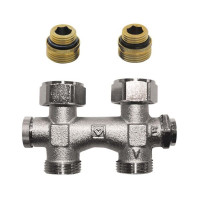 Кран нижнього підключення  прямий з байпасом Herz 3000 1/2" х 3/4"