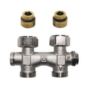 Кран нижнего подключения прямой с байпасом Herz 3000 1/2" х 3/4"