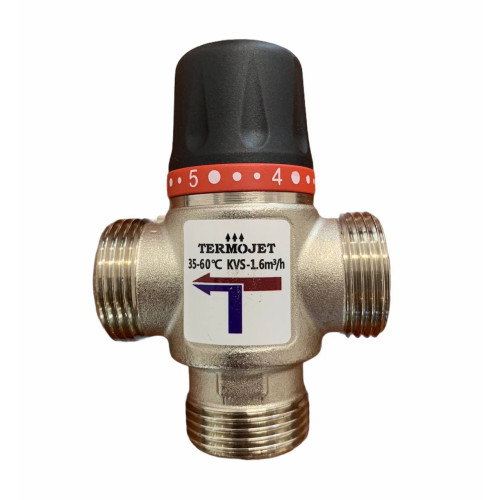 Термостатичний трьохходовий Termojet TMV122 3/4"(kvs-1.6, 35-60°C) 