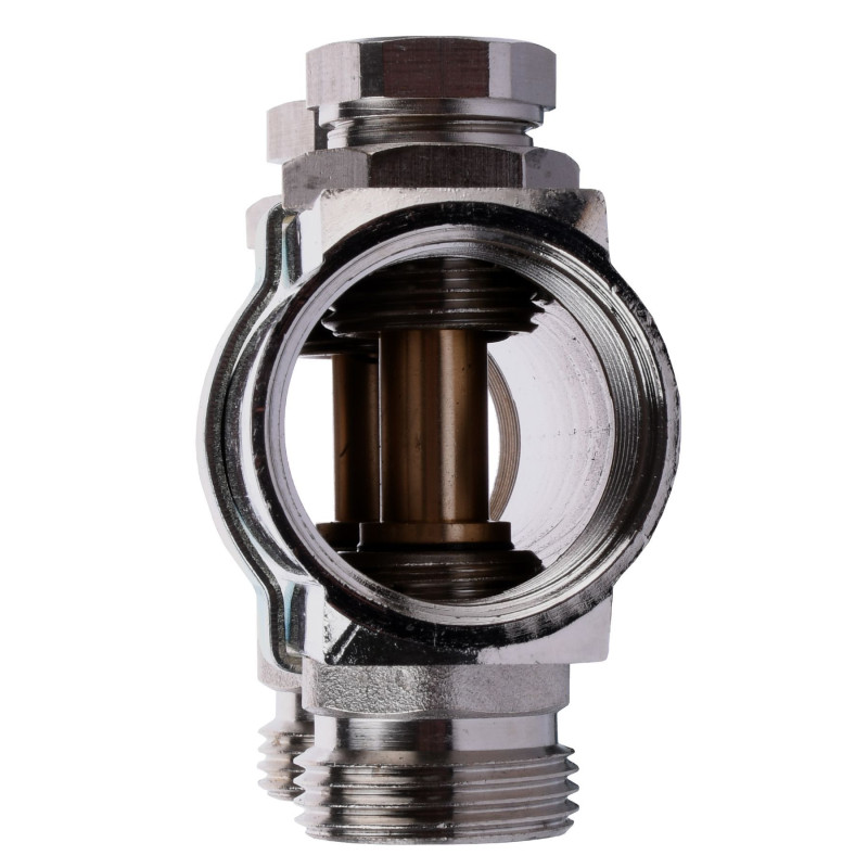 Розподільчий колектор на 9 контурів ECO 001B 1″x9 з регуляторами та кріпленням 