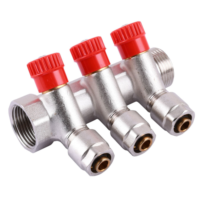 Распределительный коллектор на 3 контура CRISTAL 1Gх1/2х16 (NM-1016) с перекрытием