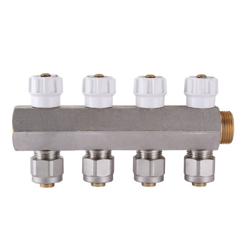 Розподільчий колектор на 4 контури APE ITALY 7884 L 3/4х16 з перекриттям 