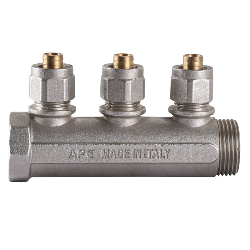 Розподільчий колектор на 3 контури APE ITALY 7703 L 1х16