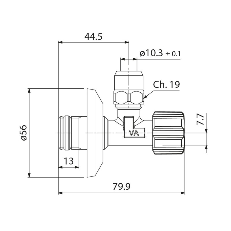 Приборный кран ALBERTONI 1/2''Х1/2'' (C408681)