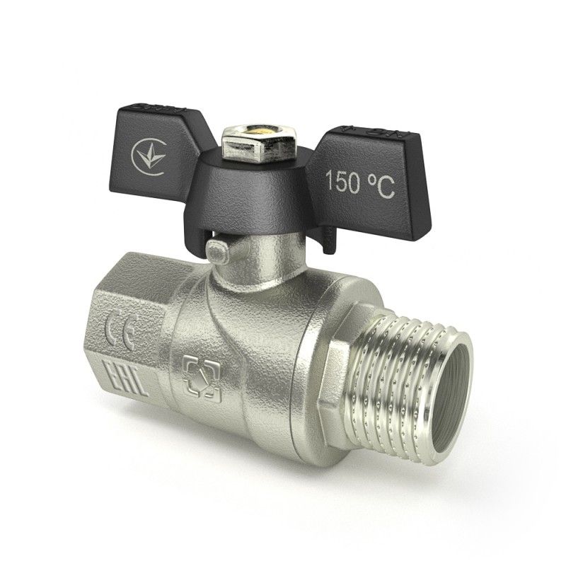 Кран кульовий НР ВР RAFTEC BLACK 1/2" DRB11