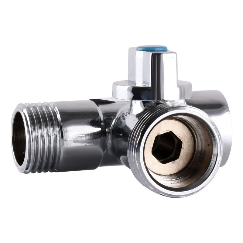 Кран кульовий SOLOMON A7053 1/2″х3/4″х1/2″ для пральної машини 