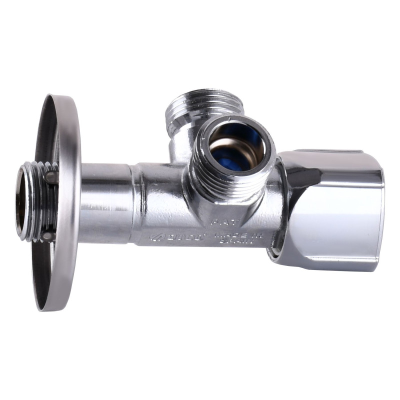 Кран кульовий ARCO A80TWIN CQ4105 1/2″х 1/2″х1/2″ кутовий подвійний 