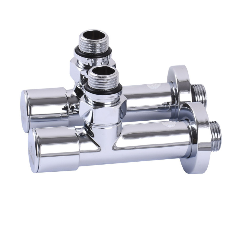 Кран вентильный SOLOMON LUX CHROM 7777 1/2” угловой с американкой