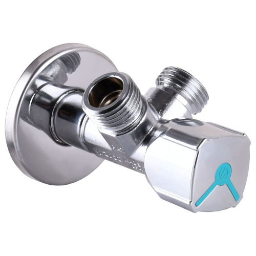 Кран кульовий ARCO A80TWIN CQ4107  1/2″х 3/4″х3/4″ кутовий подвійний