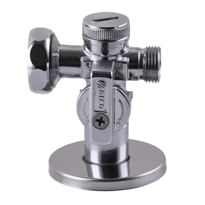 Кран кульовий ARCO DUAL29 1/2″х 3/4″х3/8″ кутовий подвійний 