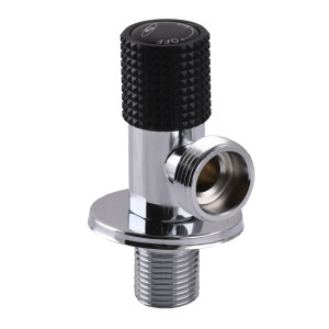 Кран угловой SOLOMON EXCLUSIVE 989 BLACK 1/2"X3/4" керамика