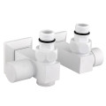 Набір кранів приладових SOLOMON LUX CUBE WHITE 8888_ТЕН 1/2″ кутовий 2 шт
