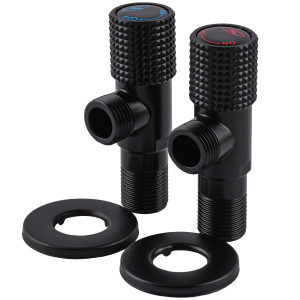 Комплект кранів кутових SOLOMON EXCLUSIVE 9889 BB 1/2″X1/2″ кераміка  