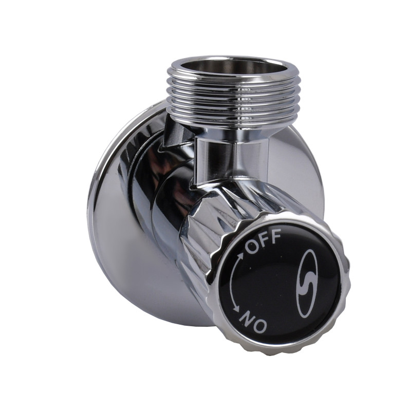 Кран угловой SOLOMON EXCLUSIVE 989 1/2"X3/4" CHROM, керамика 