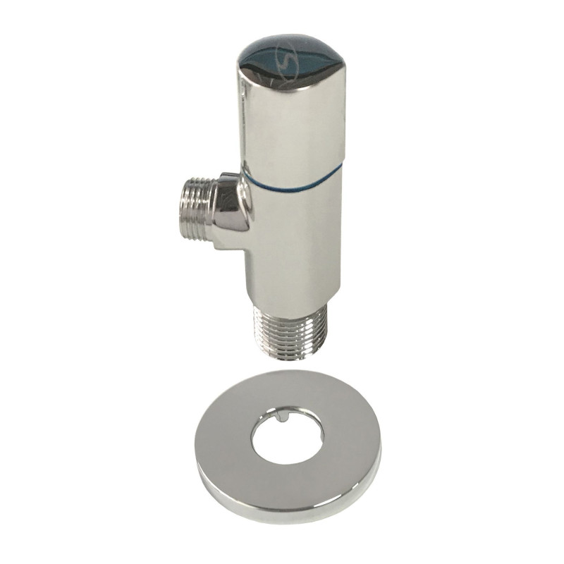 Кран напівобертовий SOLOMON 9082 1/2″x3/8″ кутовий з цангою  