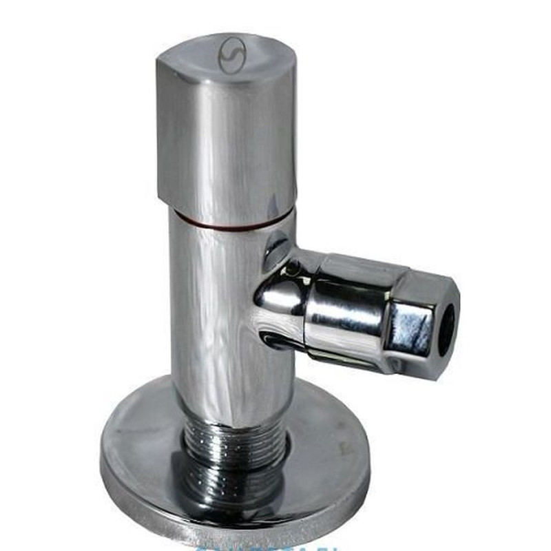 Кран напівобертовий SOLOMON 9082 1/2″x3/8″ кутовий з цангою  