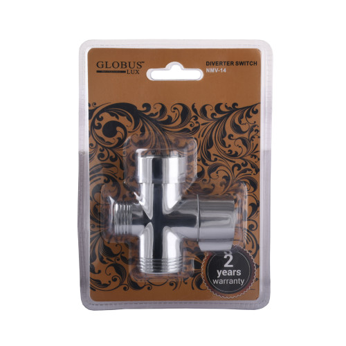 Кран переключатель Globus Lux NMV-14 "Утро" латунный, евро в блистере