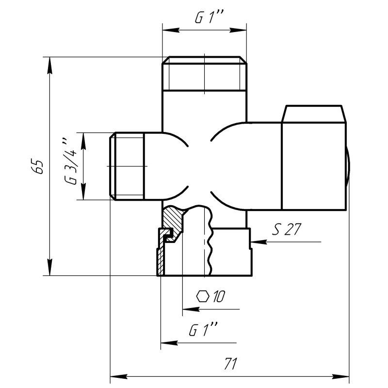 Кран перемикач DOMINO NMV-13 ″Ранок″ в блістері  