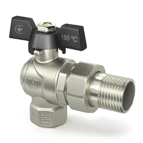 Кран кульовий з американкою RAFTEC BLACK 1" DRBS3-U