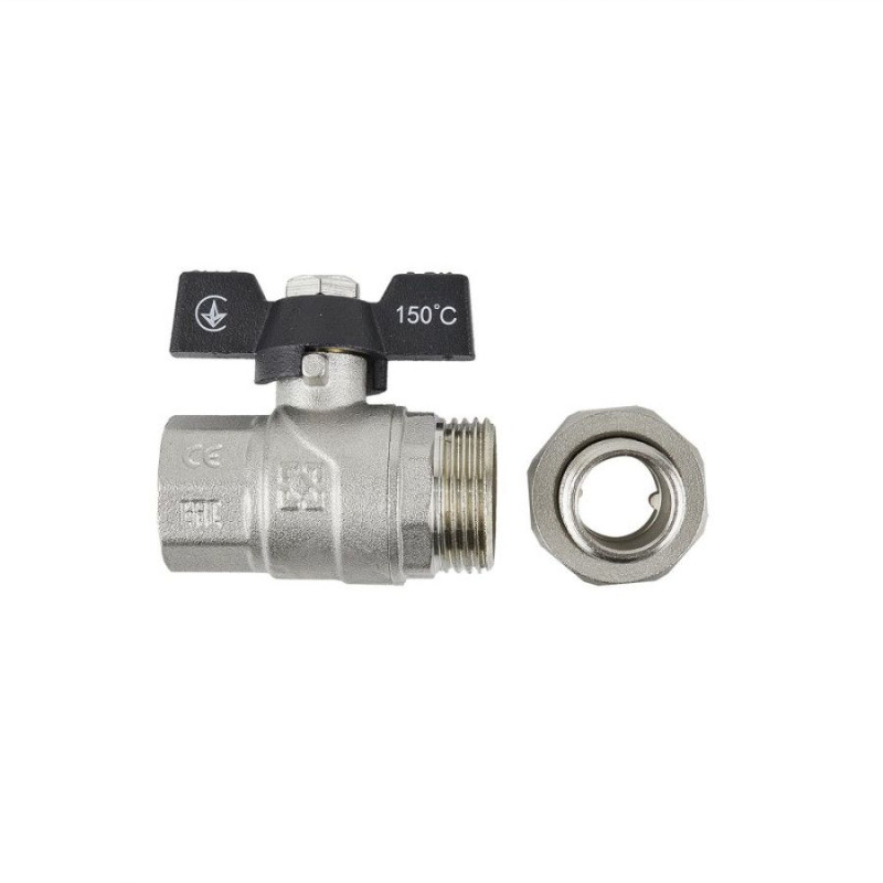 Кран кульовий з американкою RAFTEC BLACK 3/4" DRBS2